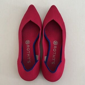 Rothy’s Pink Halo Ballet Flats Point Toe Comfort Shoes Women’s‎ Size 8